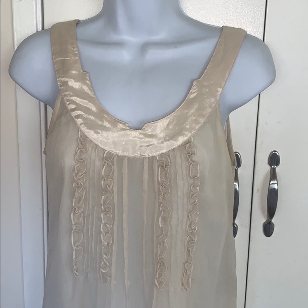 Delias cream sleeveless tank dress straight S - Picture 2 of 11